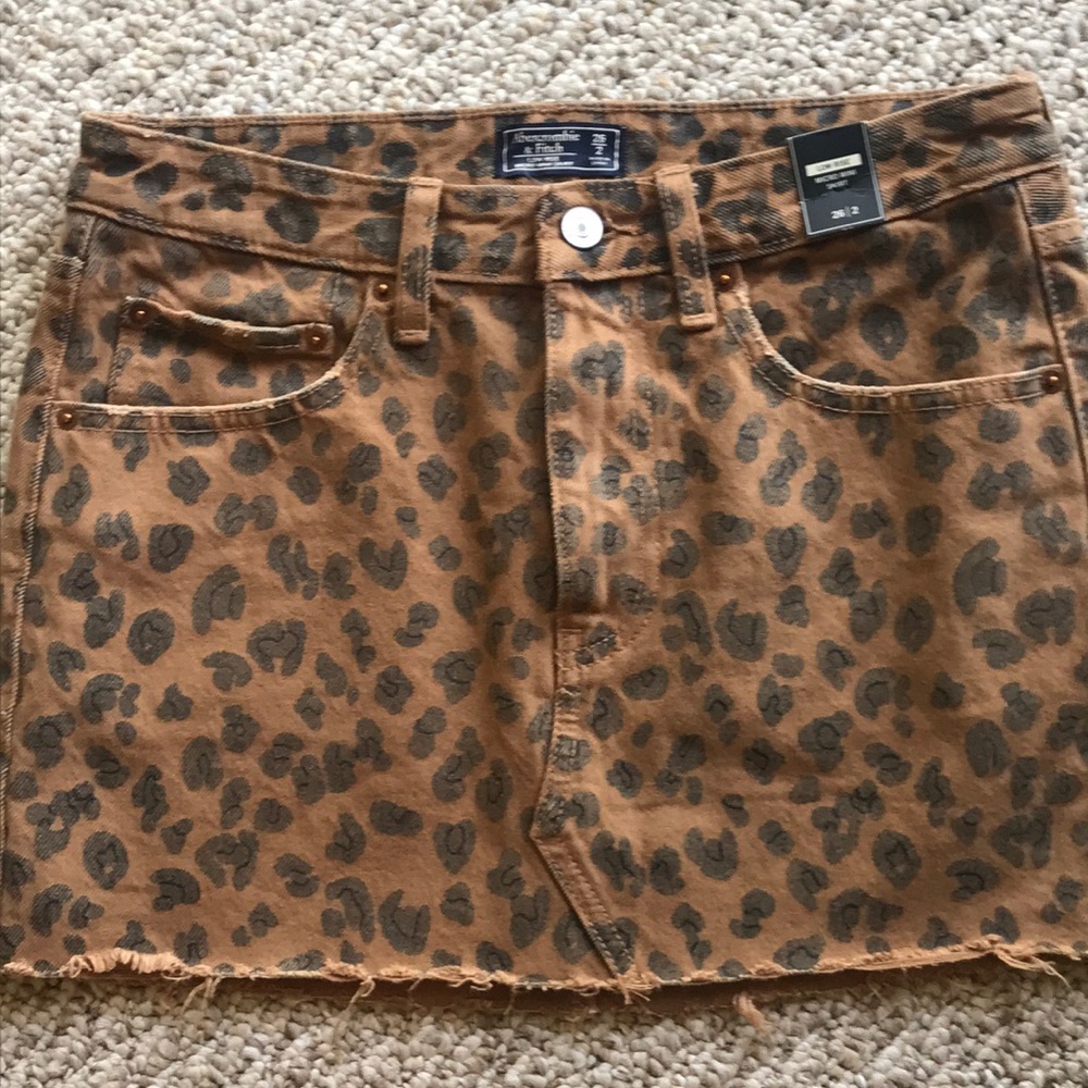 Abercrombie Leopard Jean skirt
